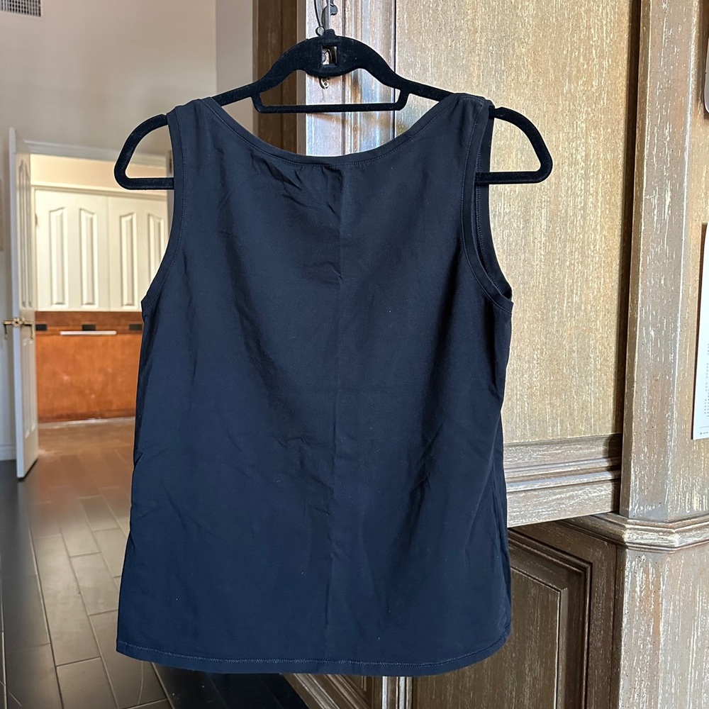 GAP STRETCH Black Tank Top In EUC Cotton/Spandex Size L
